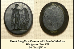 Basalt Intaglio Perseus with head of Medusa Wedgwood 174